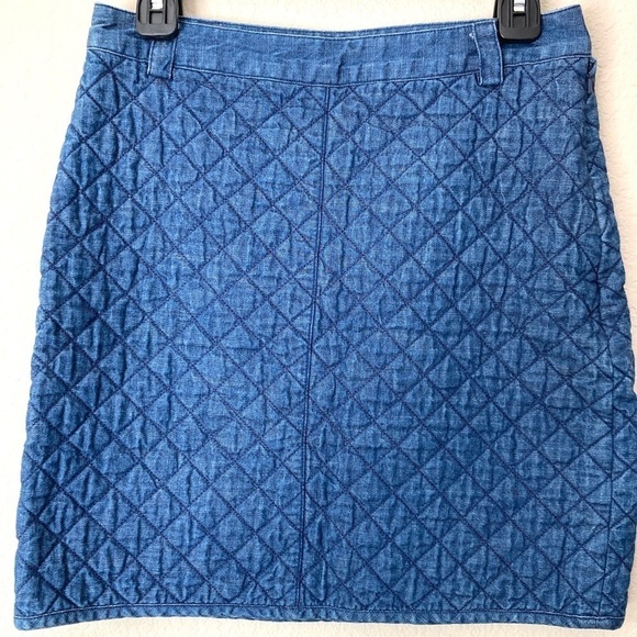 Brooks Brothers Denim Quilted Mini Skirt - Picture 2 of 7